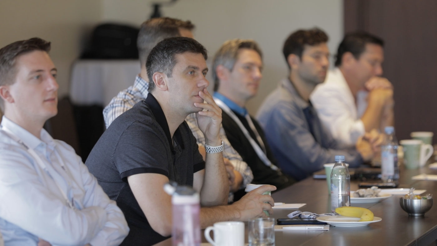 Founders listening at a Founders Network session