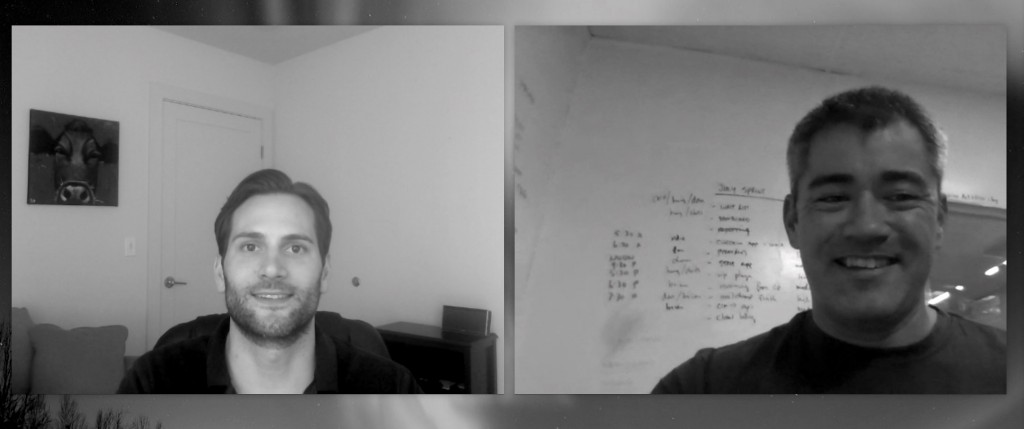 James Romeo of Cure Analytics (left) and Dan Uyemura of PushPress have never actually met in person, so we had to make do with a photo from one of their video calls!